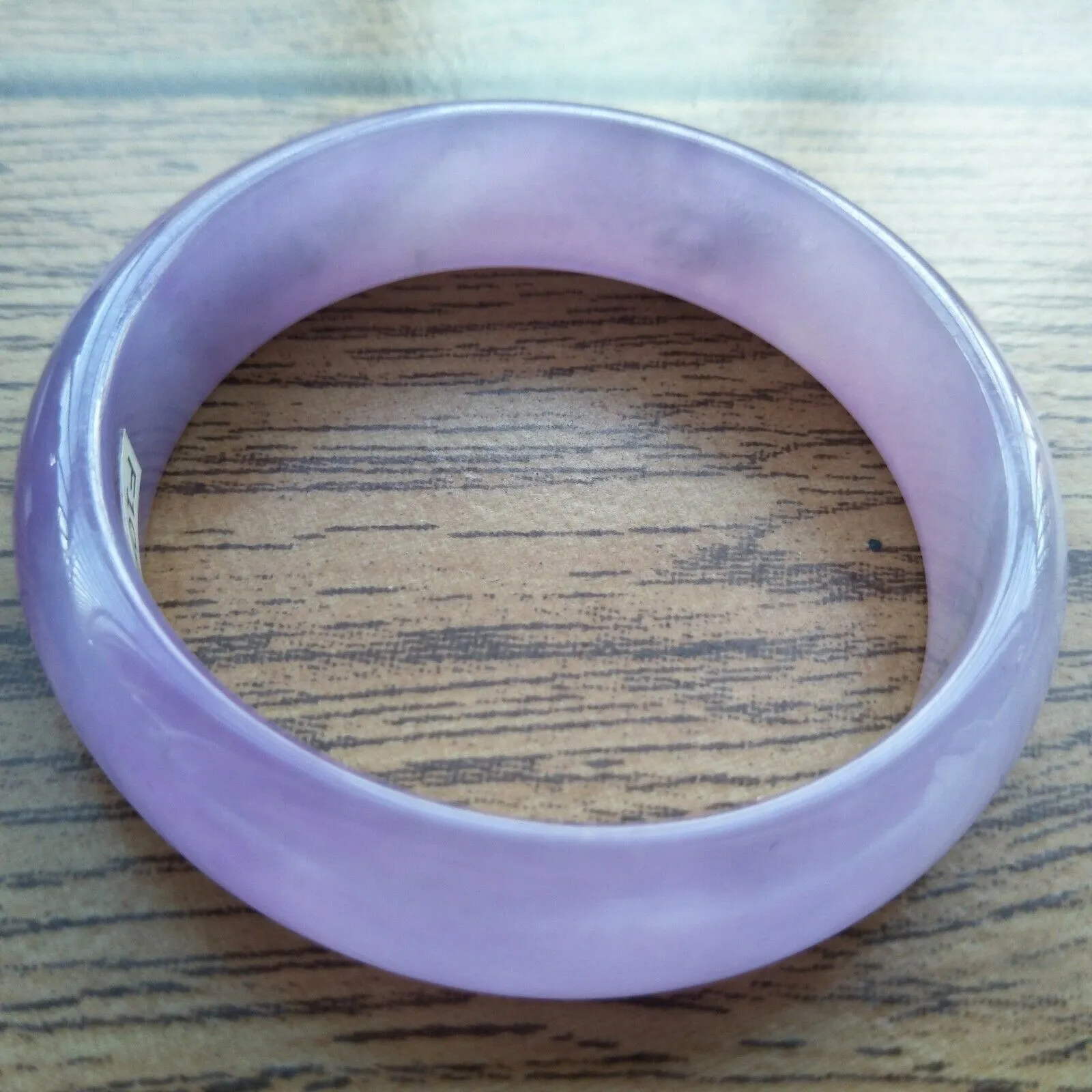 10% OFF- 54/55/56mm Certified Natural Lavender Purple Jadeite Emerald A*Jade HandCarved Lucky Bracelet Bangle F109