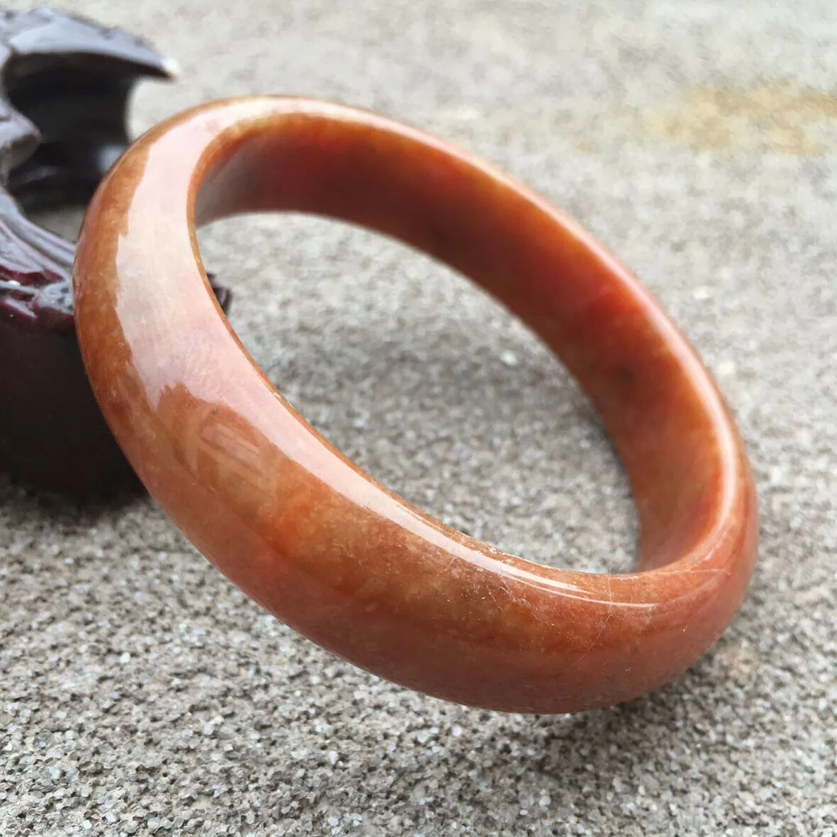 10% OFF- 55/56/57mm Certified Natural Red Yellow Jadeite Emerald A*Jade HandCarved Lucky Bracelet Bangle GX340