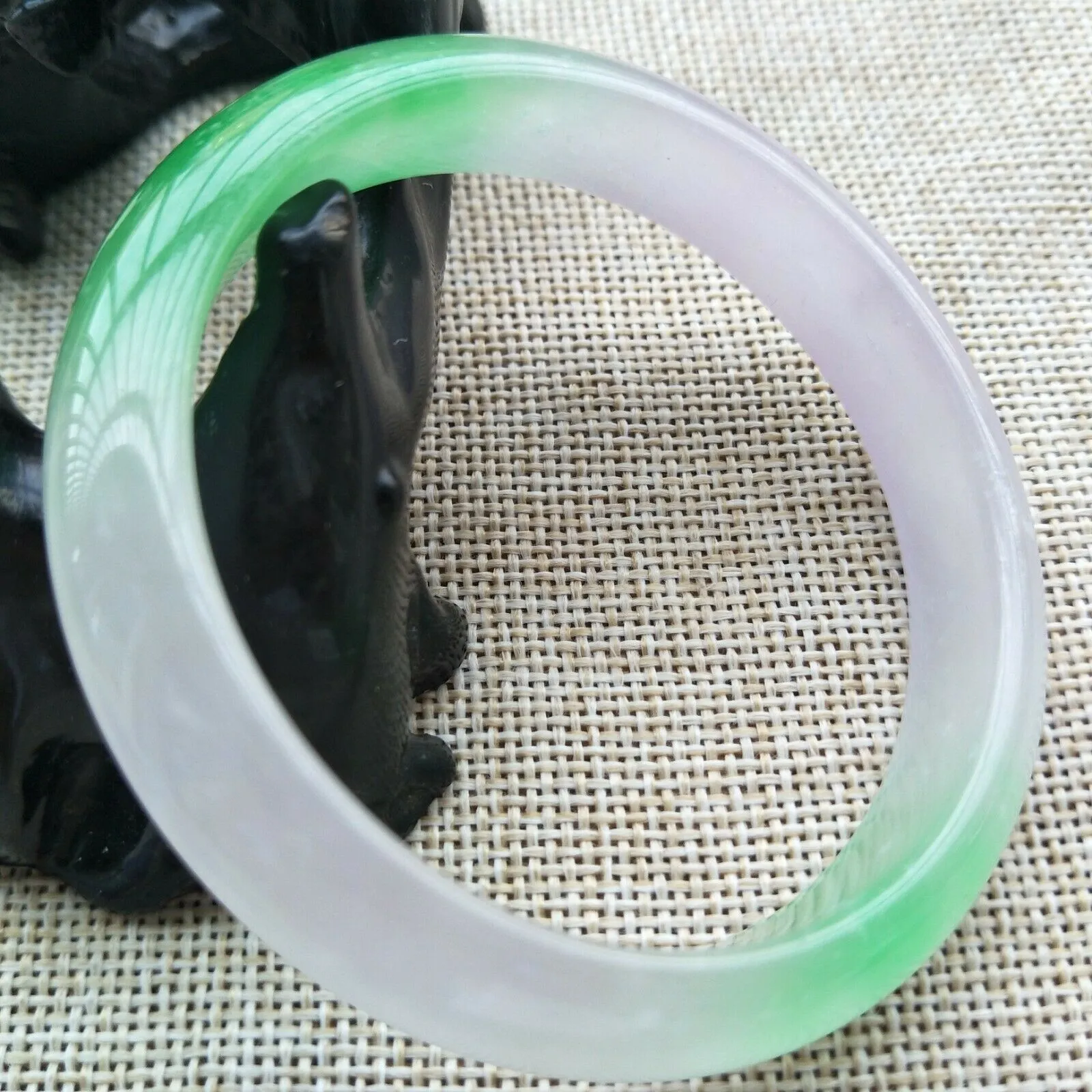 10% OFF- 57/58/59mm Certified Natural 3 Color Jadeite Emerald A Jade HandCarved Lucky Bracelet Bangle V513