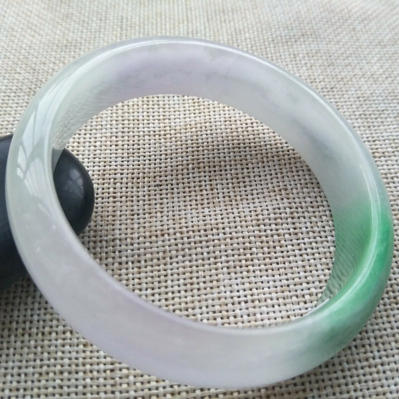 10% OFF- 57/58/59mm Certified Natural 3 Color Jadeite Emerald A*Jade HandCarved Lucky Bracelet Bangle A650