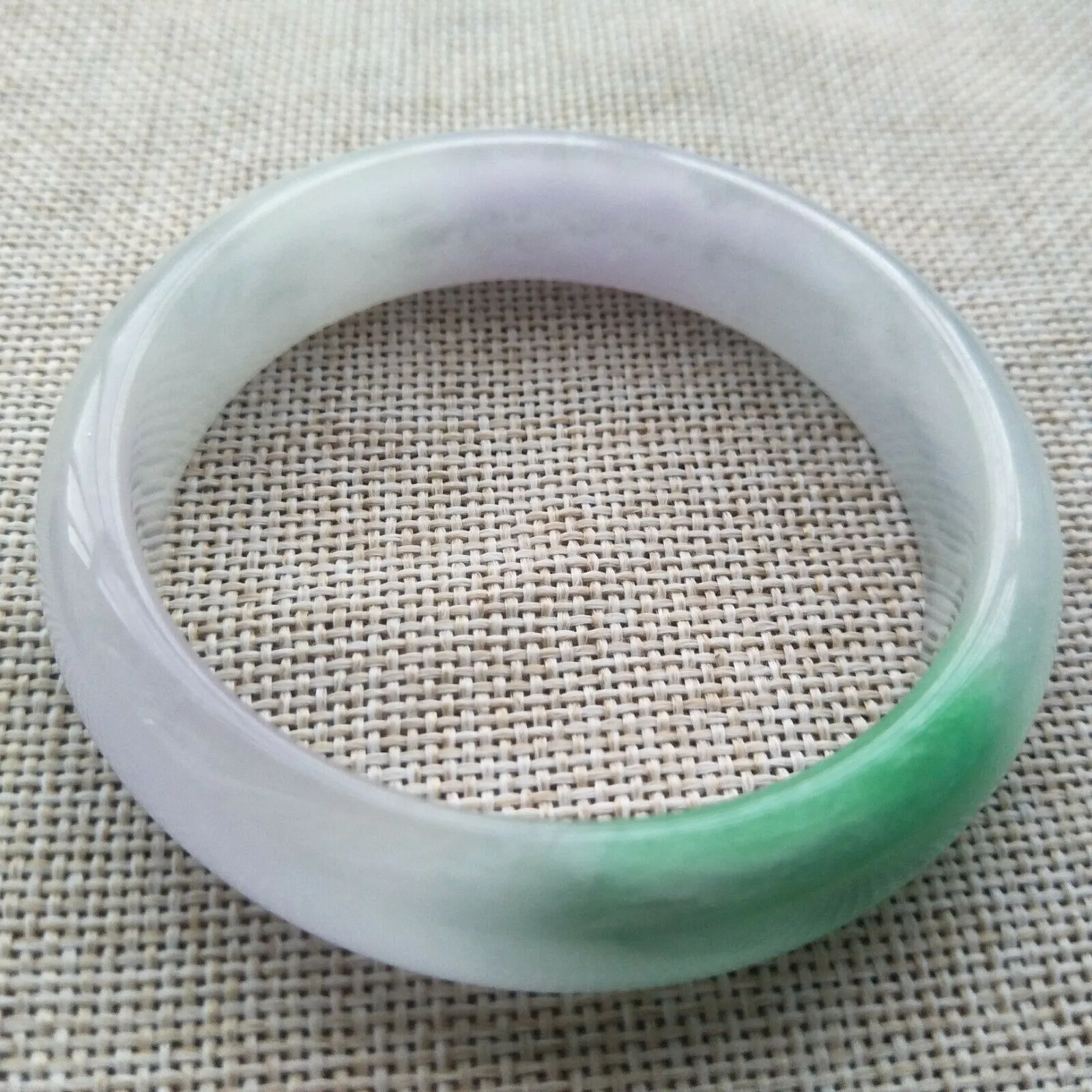 10% OFF- 57/58/59mm Certified Natural 3 Color Jadeite Emerald A*Jade HandCarved Lucky Bracelet Bangle A650