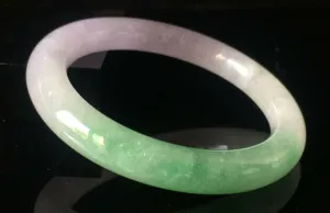 10% OFF- 57/58/59mm Certified Natural 3 Color Jadeite Emerald A*Jade HandCarved Lucky Round Bracelet Bangle GX807