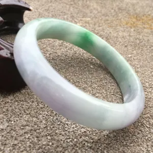 10% OFF- 57/58/59mm Certified Natural Jadeite Emerald A*Jade HandCarved Bracelet Bangle X605
