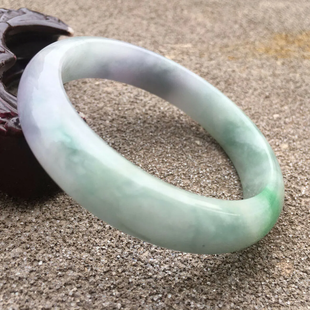 10% OFF- 57/58/59mm Certified Natural Jadeite Emerald A*Jade HandCarved Bracelet Bangle X605