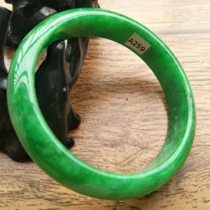10% OFF- 60/61/62mm Certified Natural Jadeite Emerald A*Jade Handcarved Bangle A259