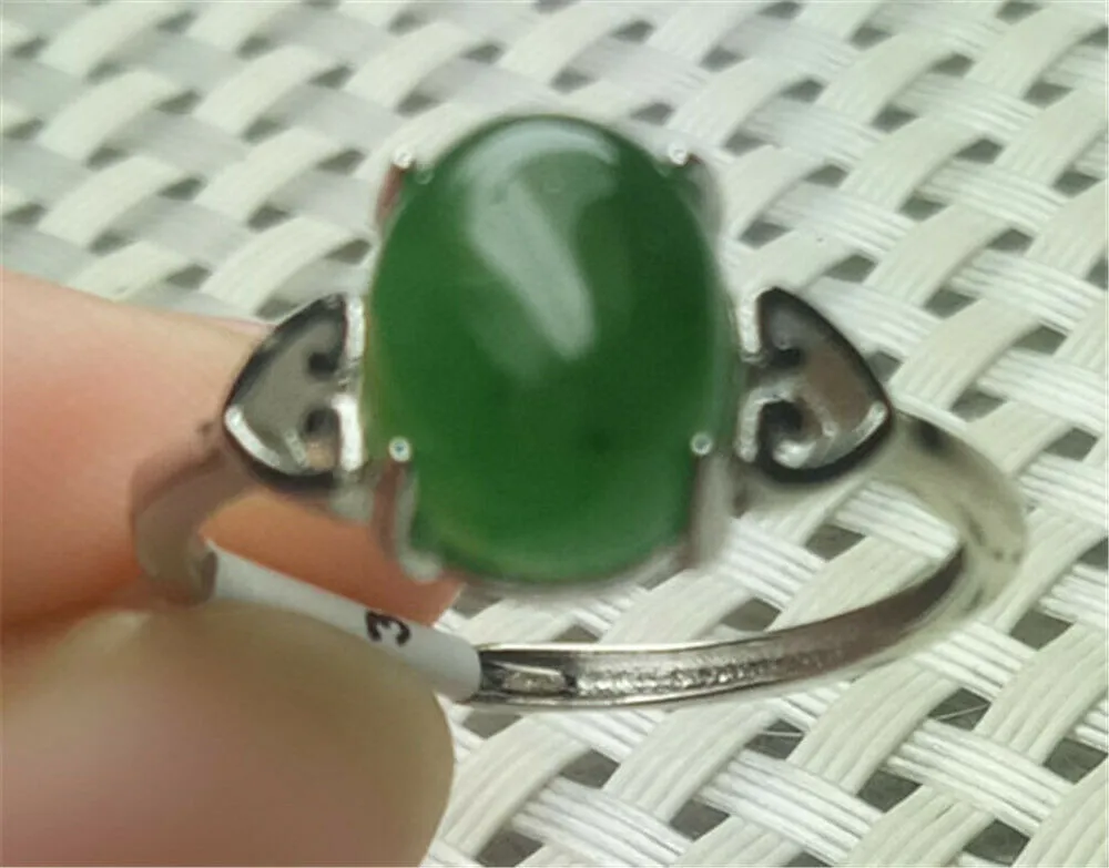 10% OFF- Certified Natural Emerald A*Jade Handcrafted Green Jade Heart Ring-925 Sterling Silver A1993