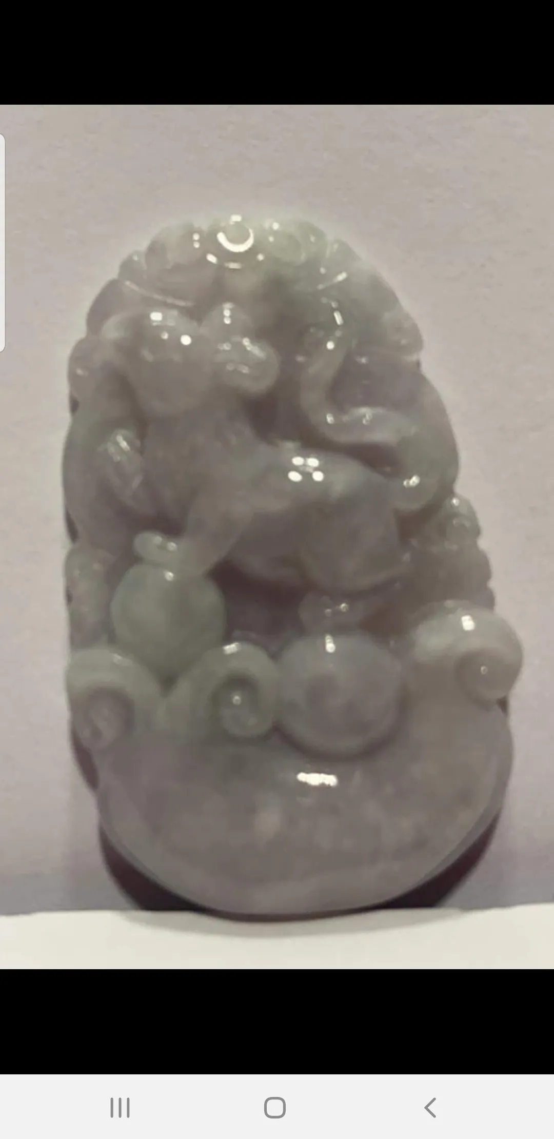 10% OFF- Certified Natural Lavender Light Green Jadeite Emerald A*Jade HandCarved Lucky Rat Pendant 2012