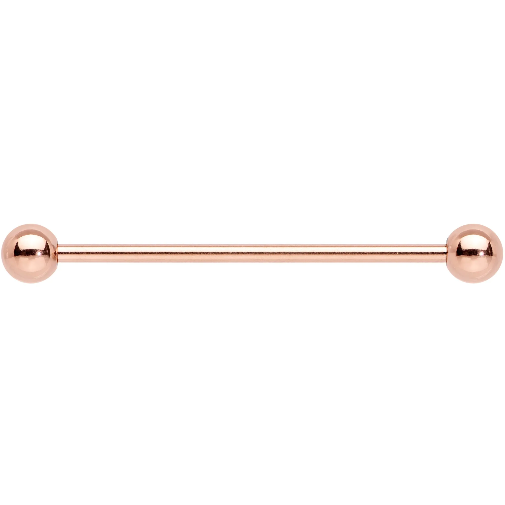 14 Gauge 1 1/4 Rose Gold Plated Straight Barbell