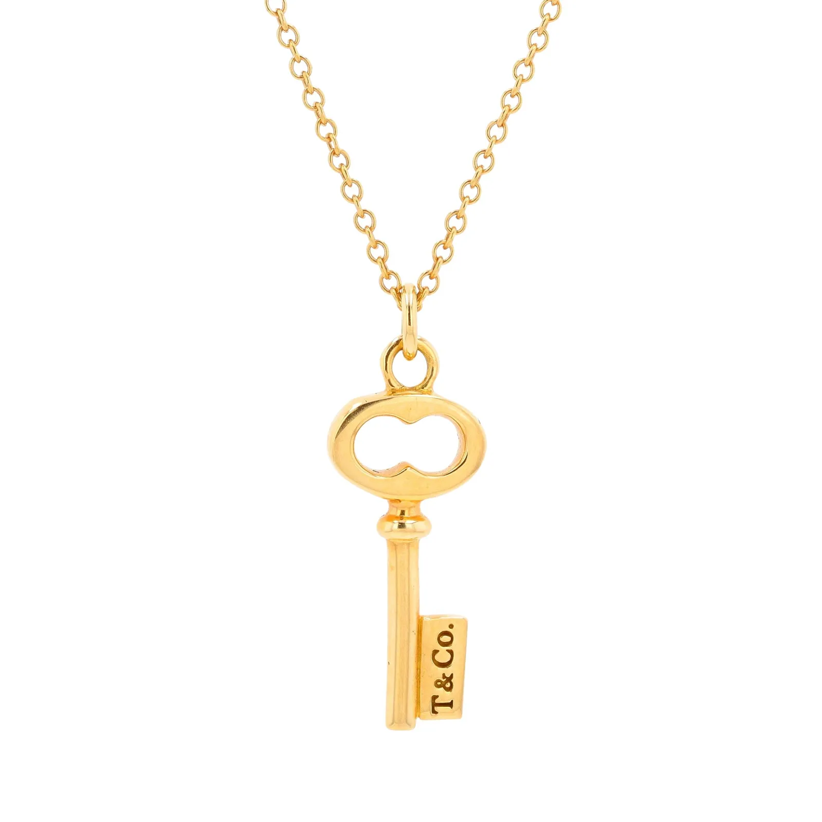 18K RG Tiffany & Co Key Pendant