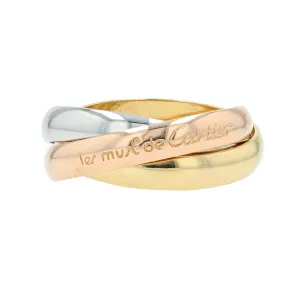 18K Tri-Tone Cartier Trinity Ring Size 47