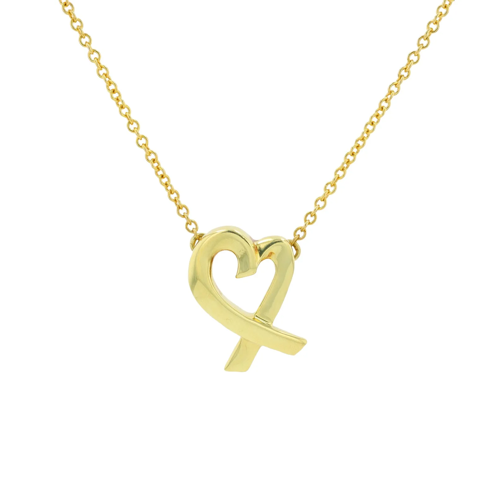 18K YG Tiffany & Co Loving Heart Pendant