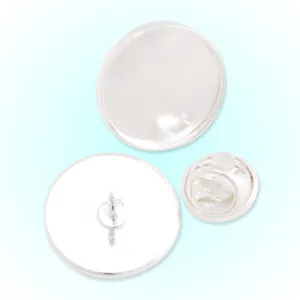 18mm Silver Plated Copper Cameo Brooch back,Tie Tac Clutch with 18mm Round Bezel Cup,sold 20pcs per pkg