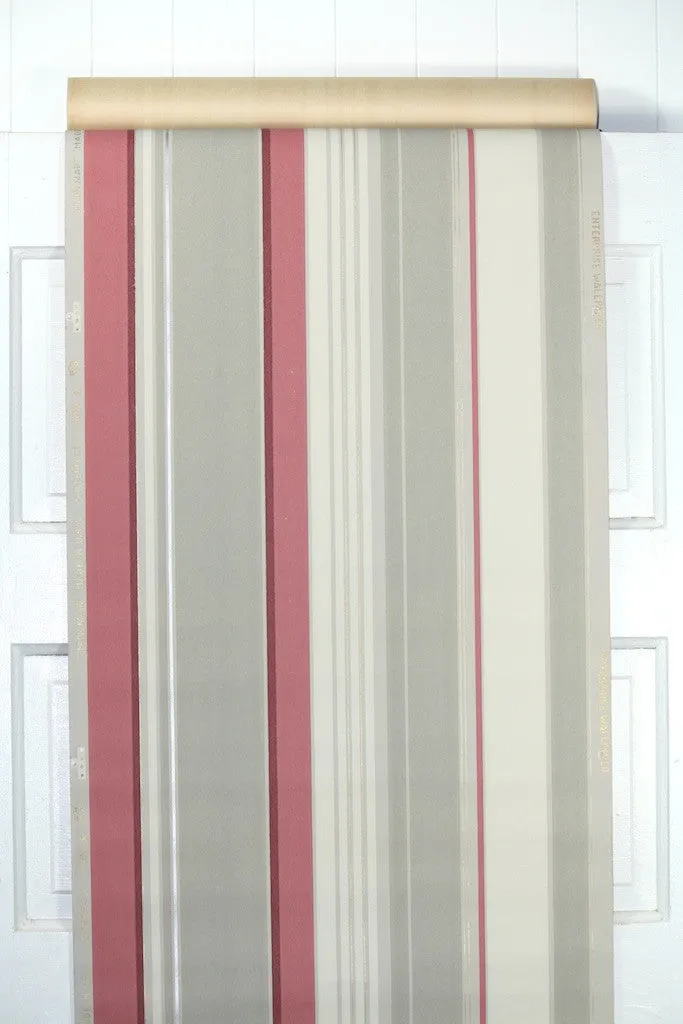 1940s Stripe Vintage Wallpaper