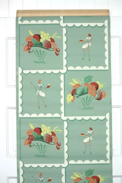 1950s Kitchen Vintage Wallpaper