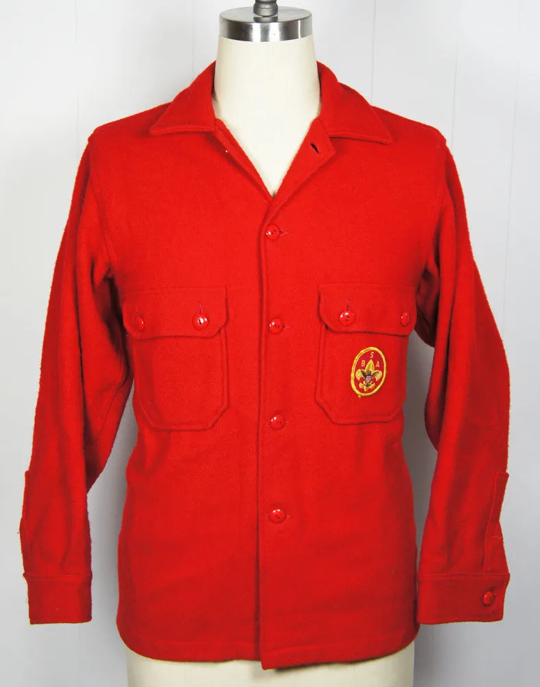 1960's Boy Scouts of America Wool Shirt Jacket - Size L
