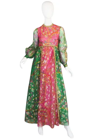 1960s Metallic Gino Charles for Malcolm Starr Dress
