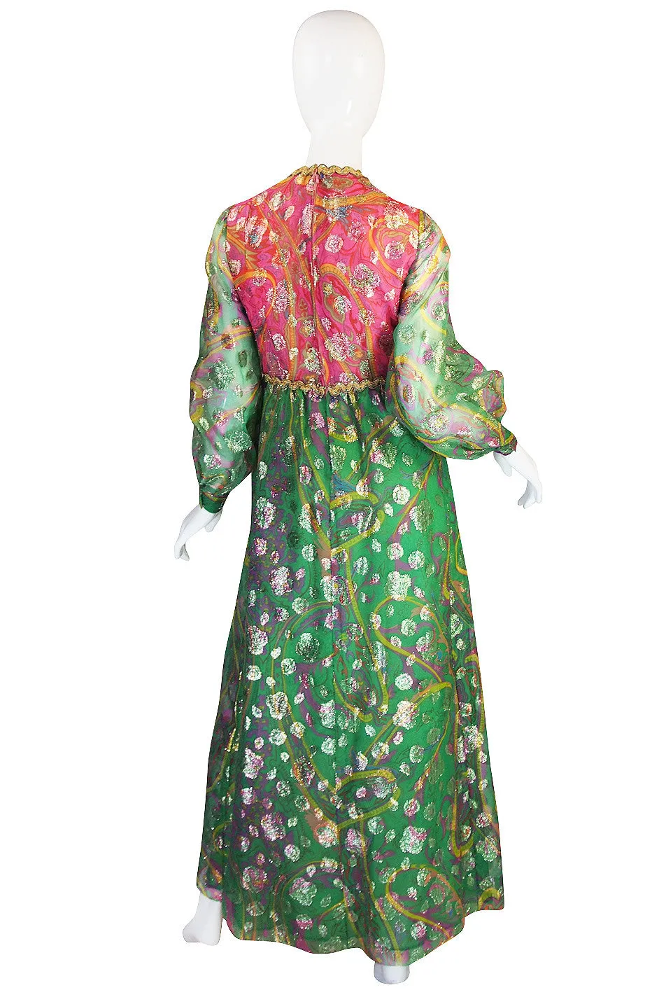 1960s Metallic Gino Charles for Malcolm Starr Dress