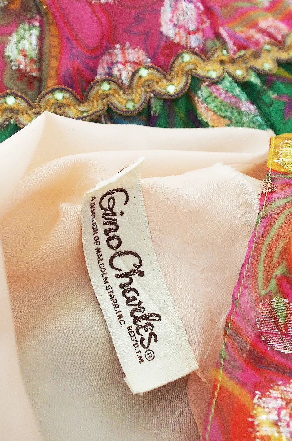 1960s Metallic Gino Charles for Malcolm Starr Dress