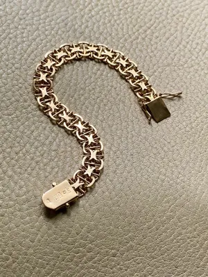 1963 Star link variation bracelet 18k gold - Swedish vintage - 7.5 inch length
