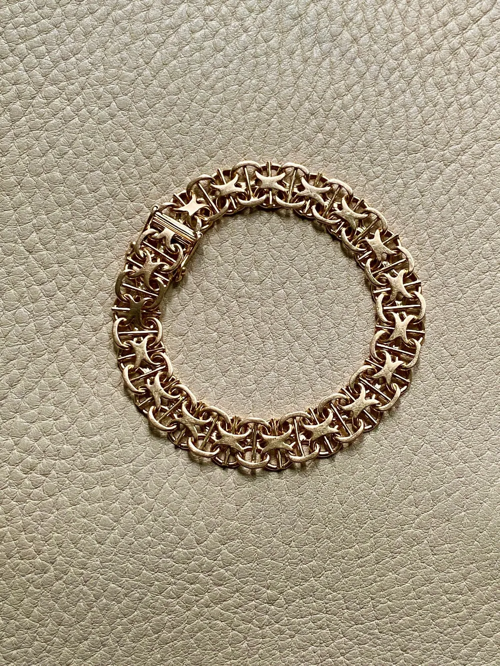 1963 Star link variation bracelet 18k gold - Swedish vintage - 7.5 inch length