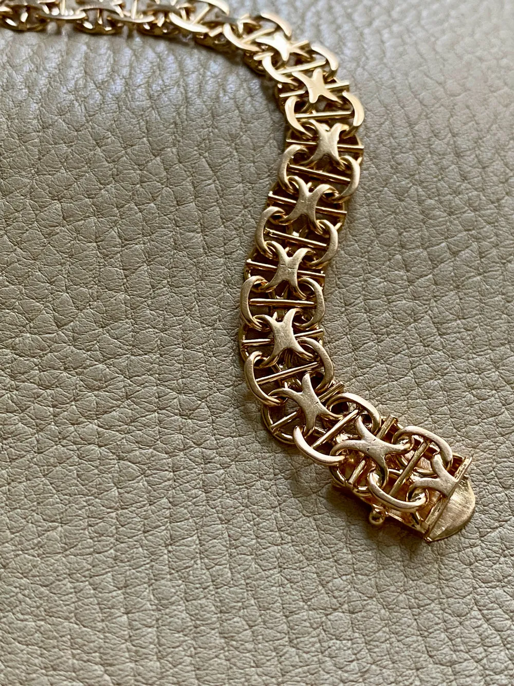 1963 Star link variation bracelet 18k gold - Swedish vintage - 7.5 inch length