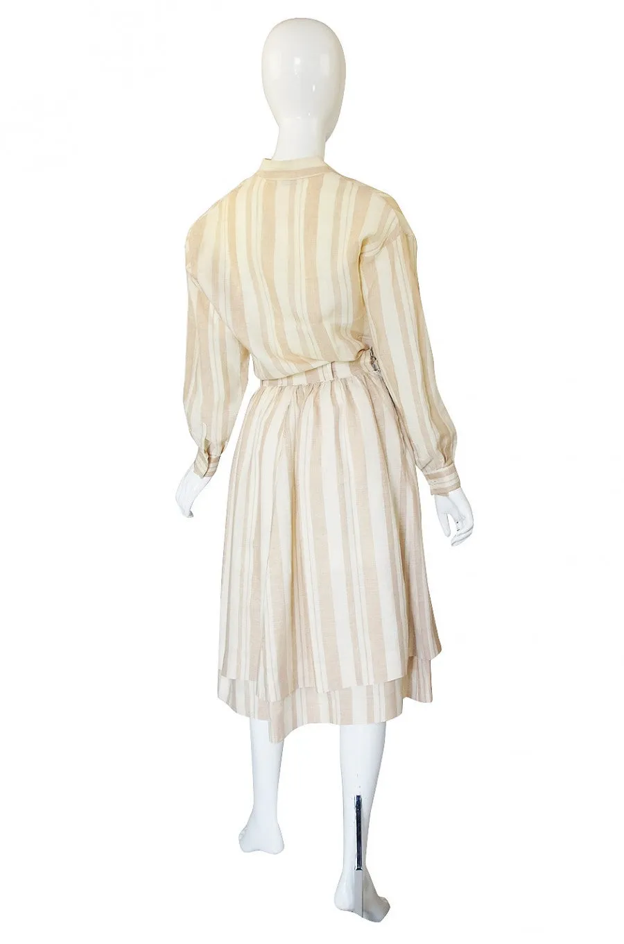 1973 Valentino Linen Skirt & Top Set