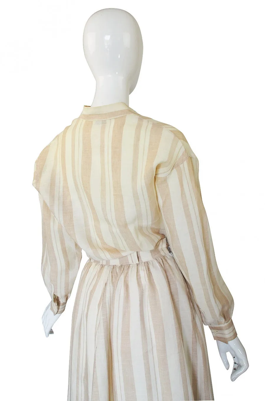 1973 Valentino Linen Skirt & Top Set
