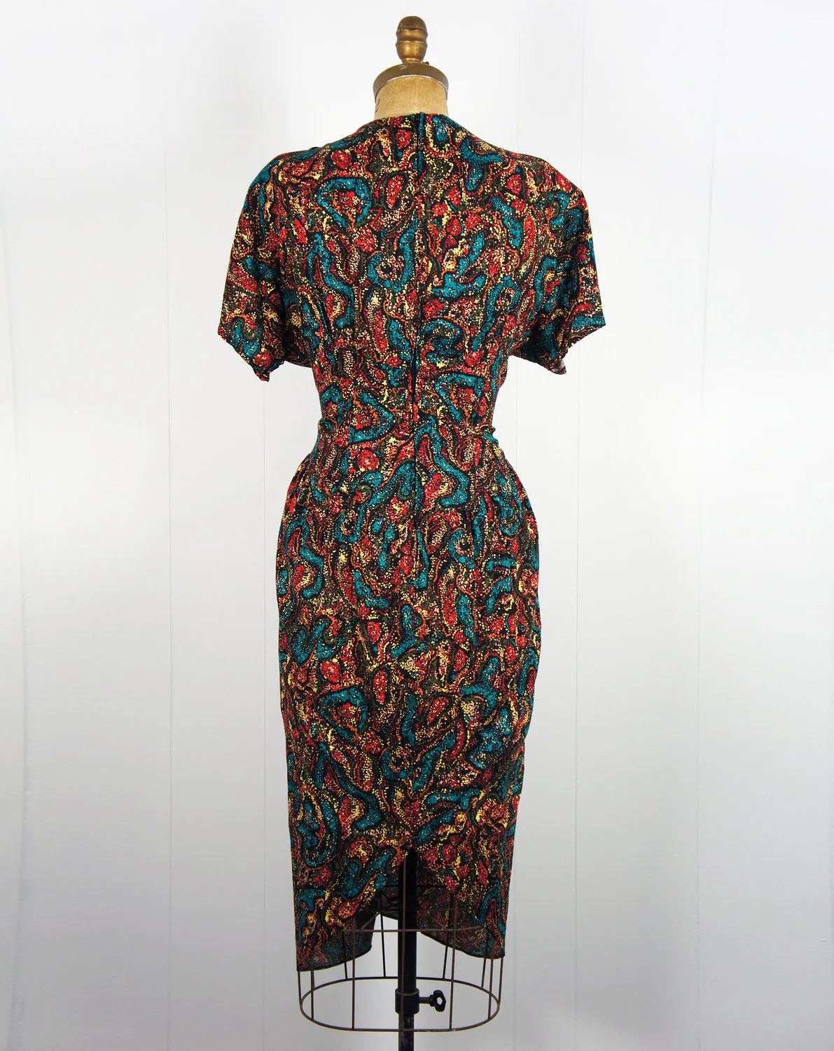 1980's Confetti Wiggle Dress - Size L