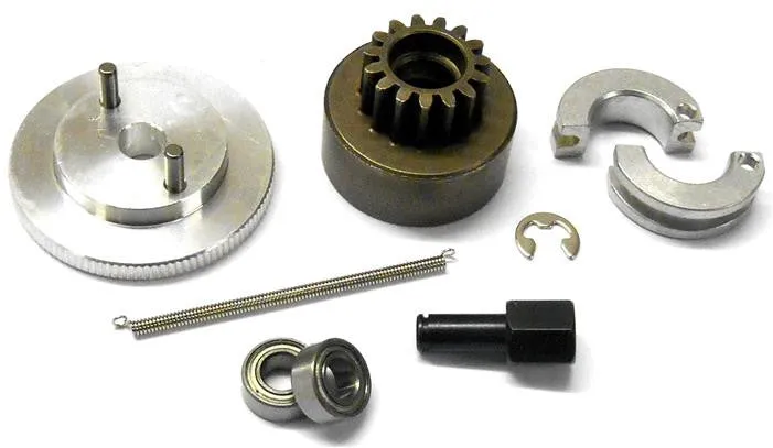 .21   RC Nitro Engine 2 Shoe Clutch Flywheel   Bell Kit 6mm Axle