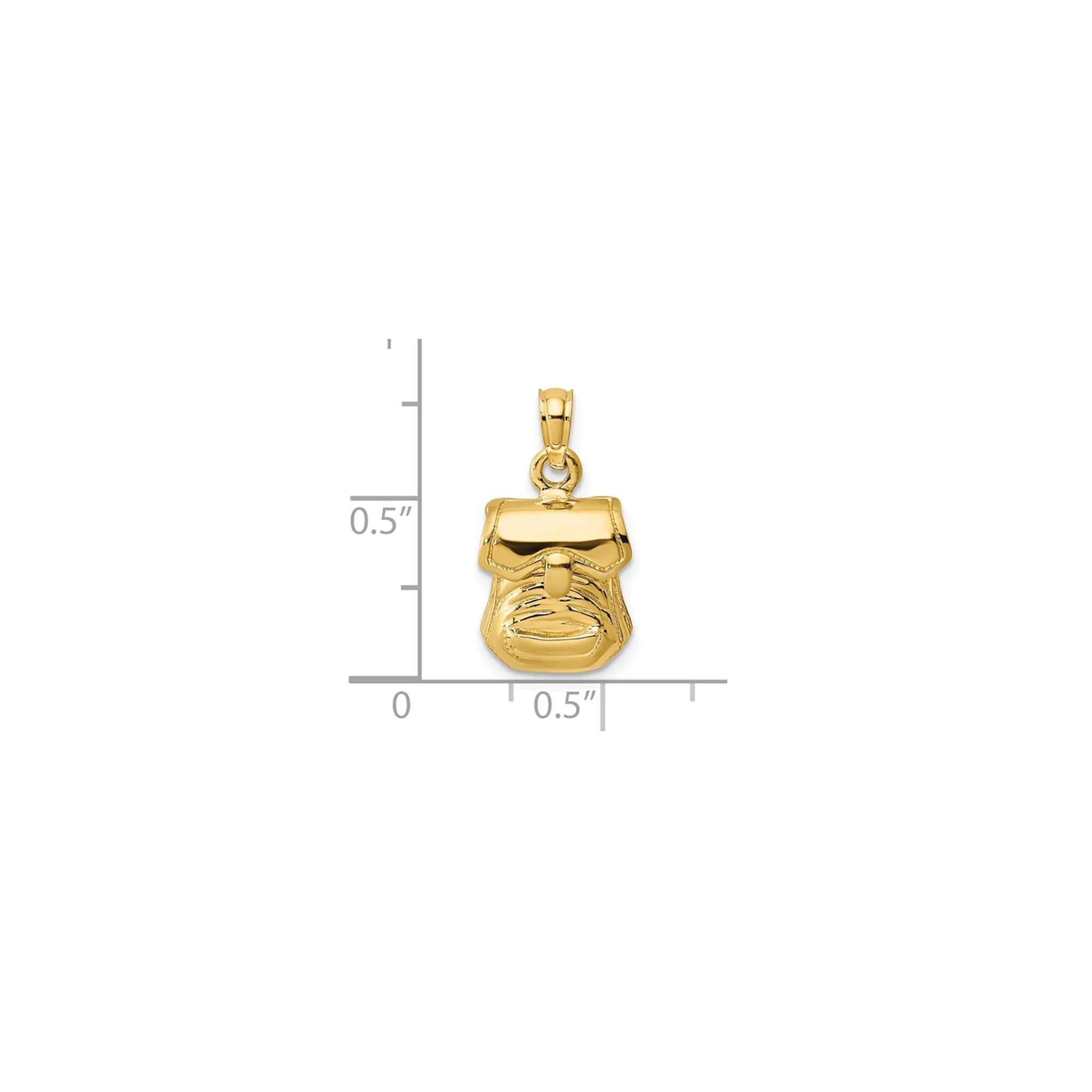 3-D Backpack Pendant (14K)