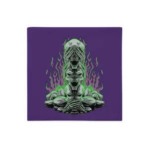 3 Wise Skulls Premium Pillow Case