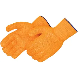 4707 Heavyweight Golden Grippers, Orange PVC Lattice, Reversible, Sizes S-XL, Sold by Pair