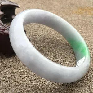 55/56/57mm Certified Natural Lavender Jadeite Emerald A Jade HandCarved Bracelet Bangle GX513