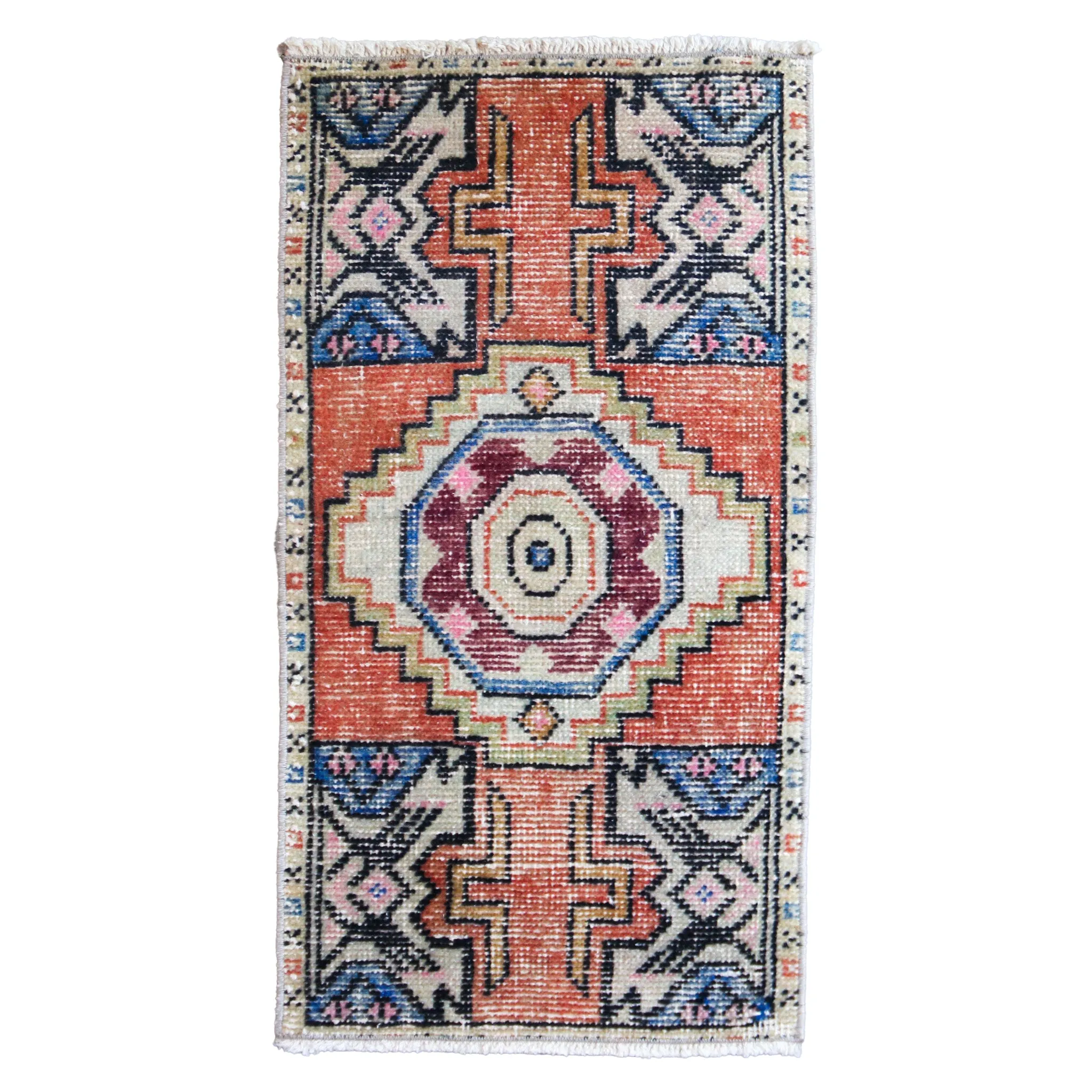 7263 Handwoven Vintage Rug 1'7x2'1