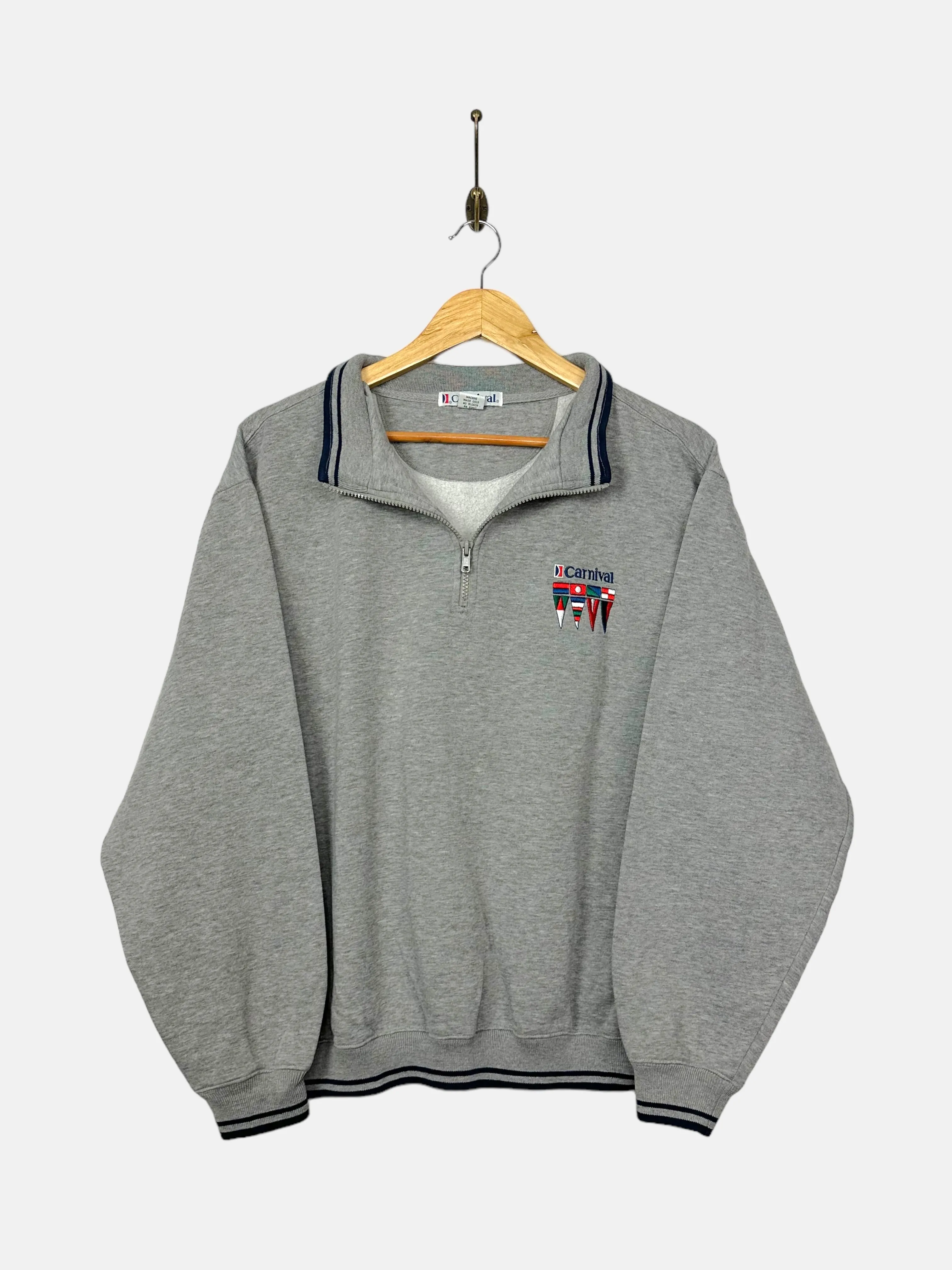 90's Carnival Embroidered Vintage Quarterzip Sweatshirt Size S-M