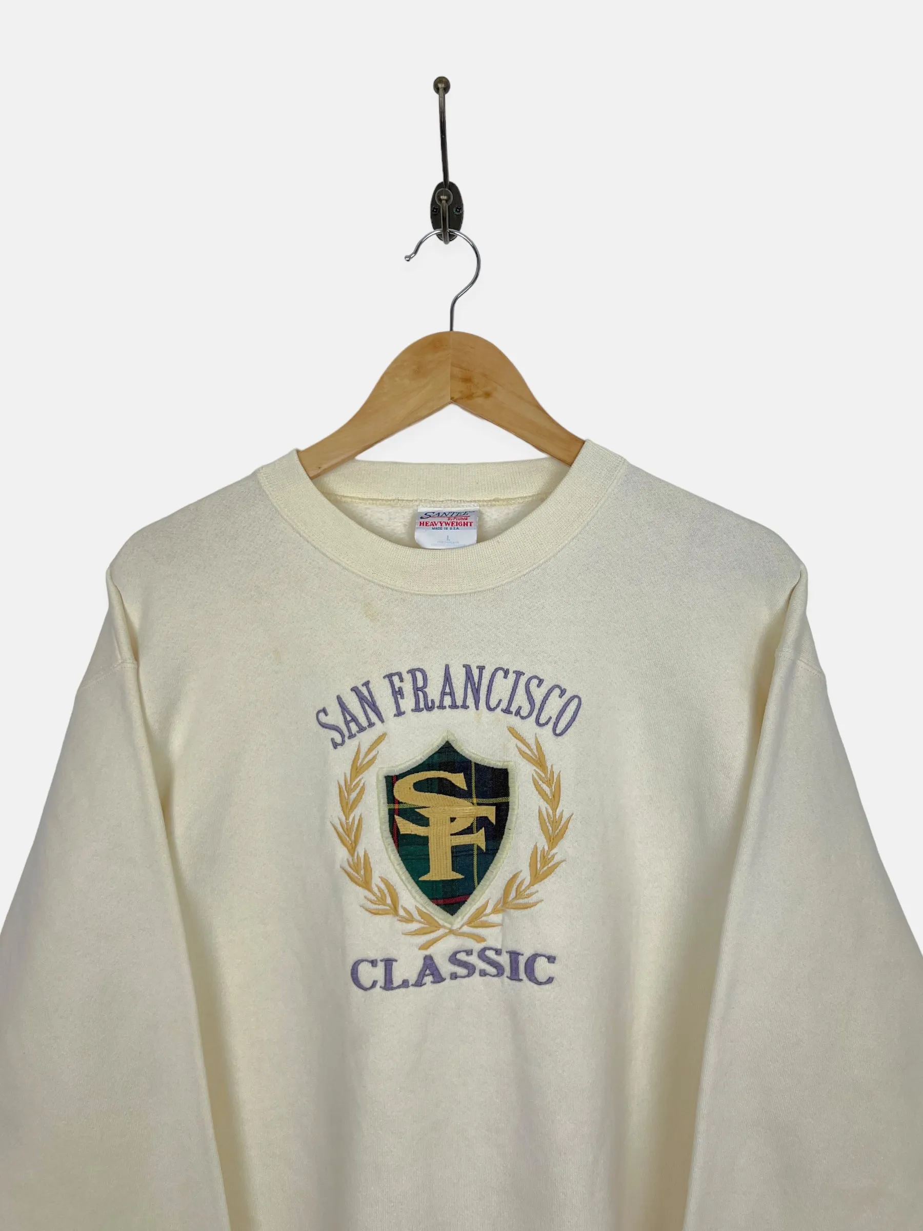 90's San Francisco Classic USA Made Embroidered Vintage Sweatshirt Size M-L