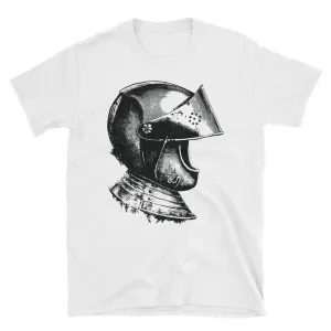 A Knight Helmet T Shirt Short-Sleeve White Unisex Knight Helmet T-Shirt