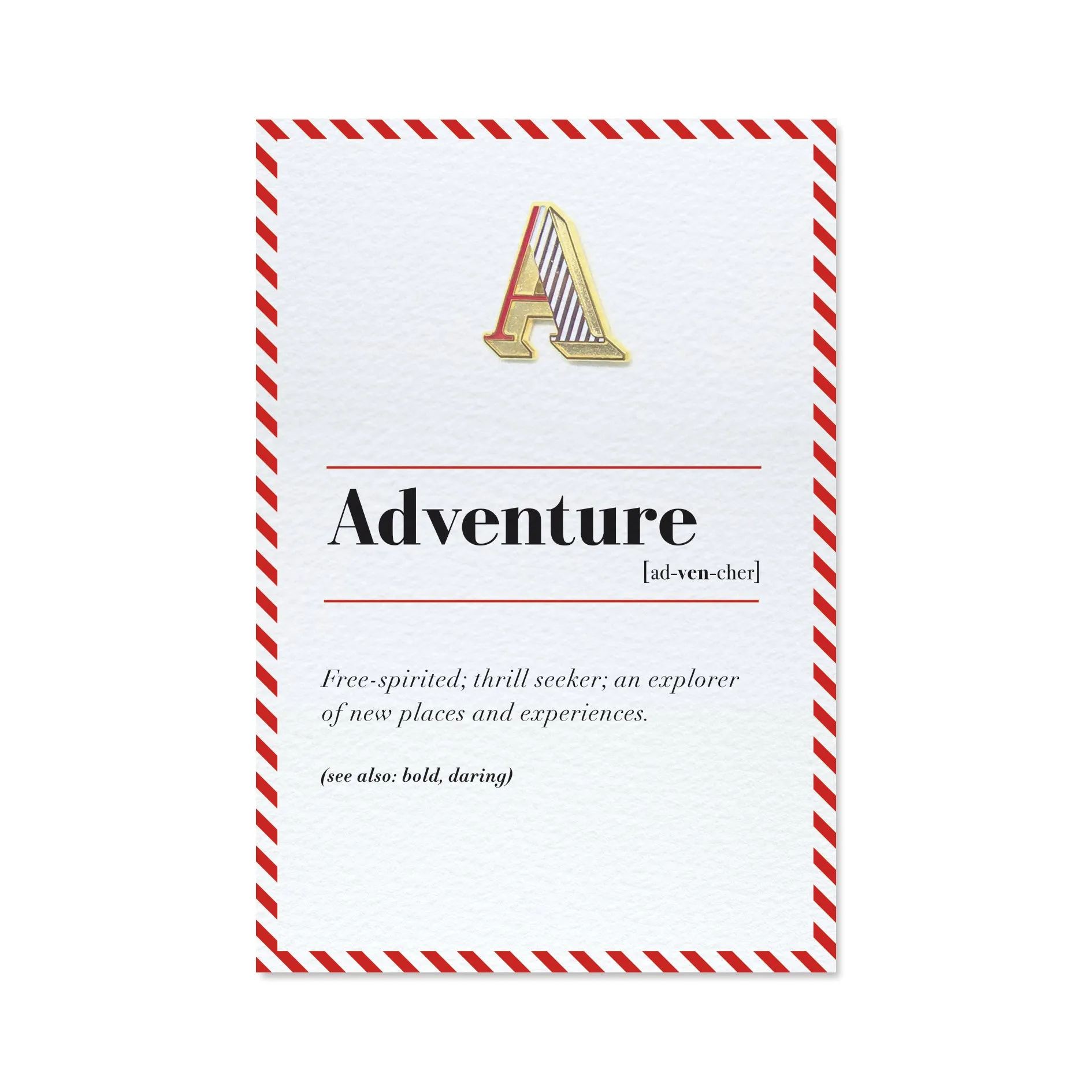 A/Adventure Pin Badge and Card