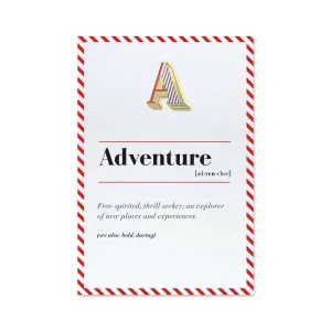A/Adventure Pin Badge and Card
