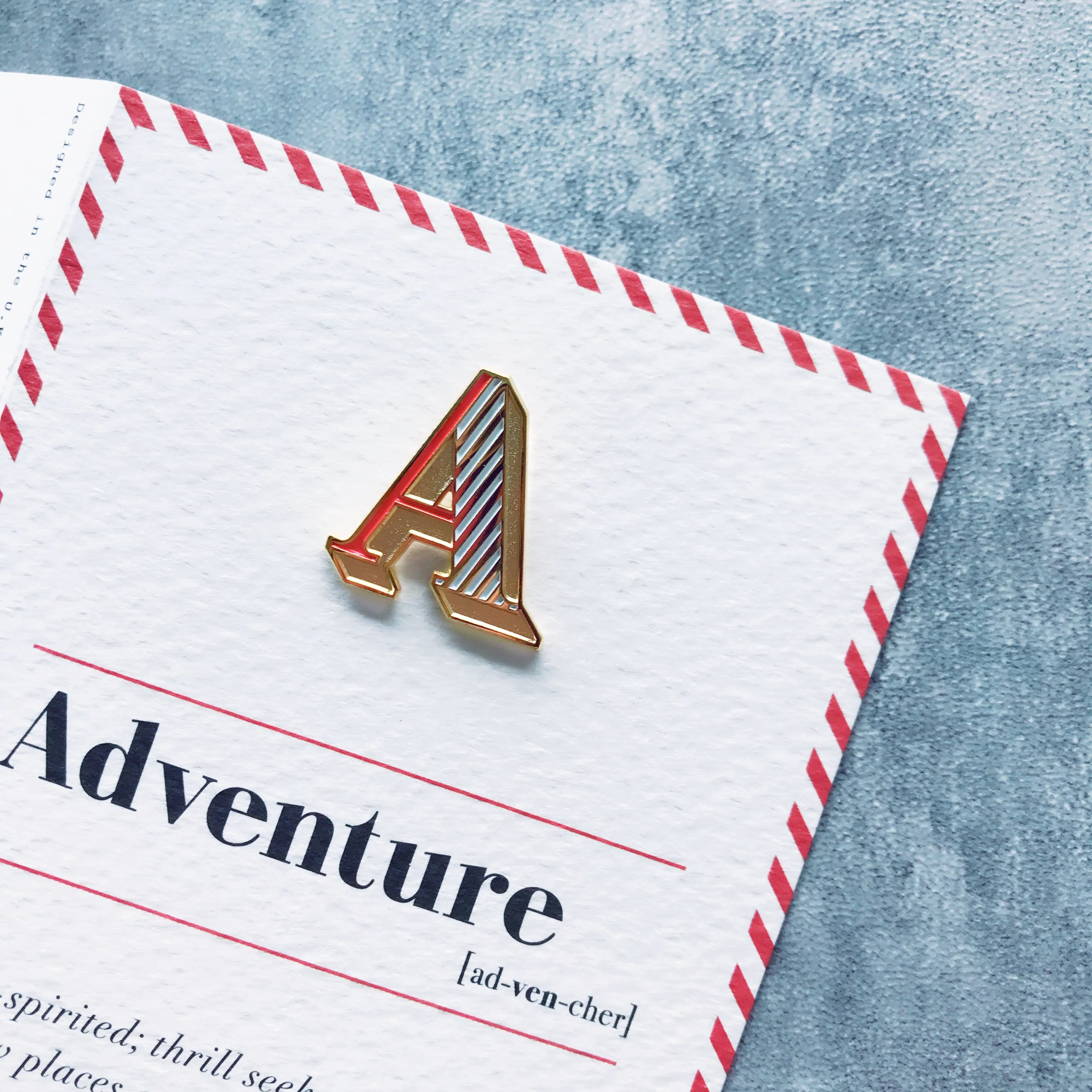 A/Adventure Pin Badge and Card