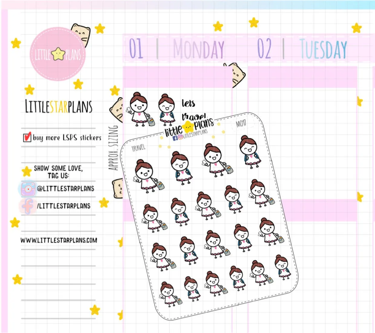 Activity - Travel, Suitcase | Mimi Stickers