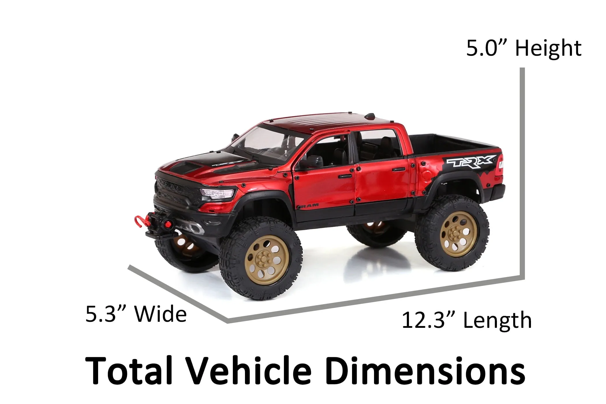 Adventure Force Free Wheeling Metal Vehicle Playset RAM Truck, Bike Ages 3 and U