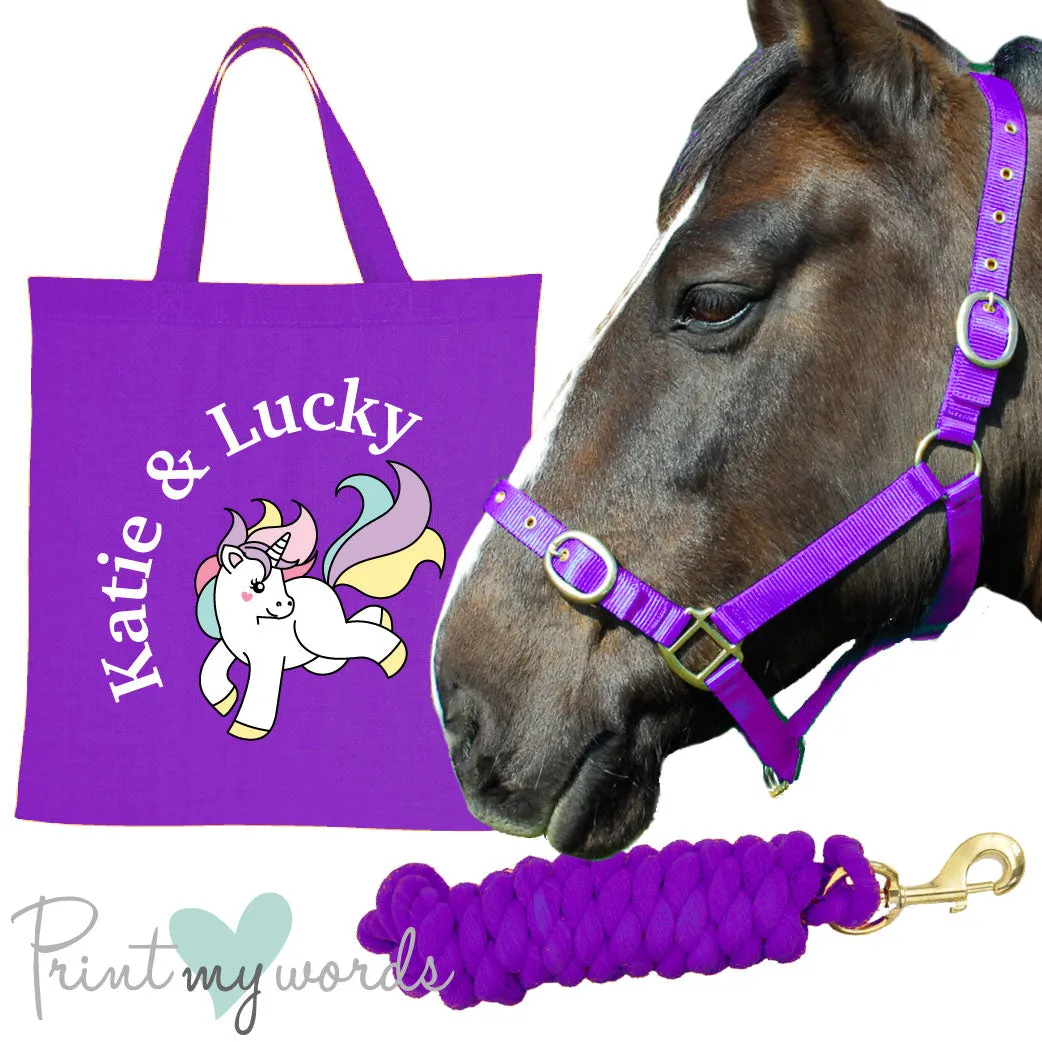 'Alexa' Personalised Matching Equestrian Set - Unicorn design