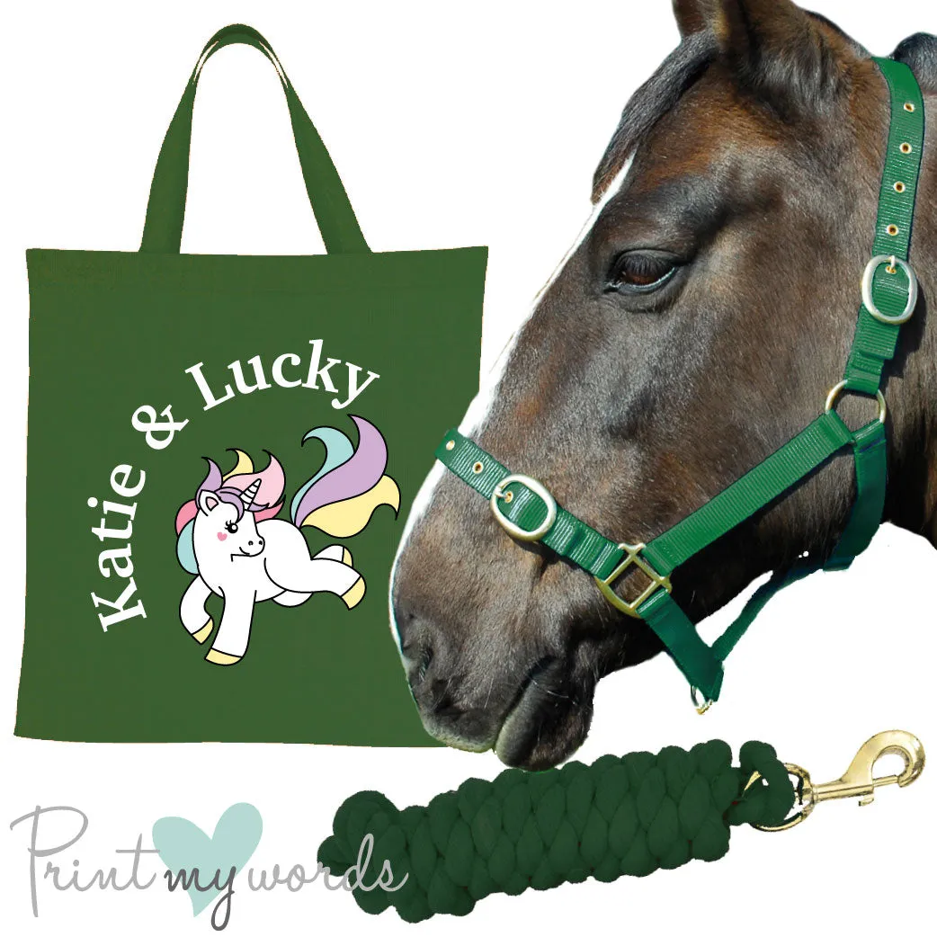 'Alexa' Personalised Matching Equestrian Set - Unicorn design