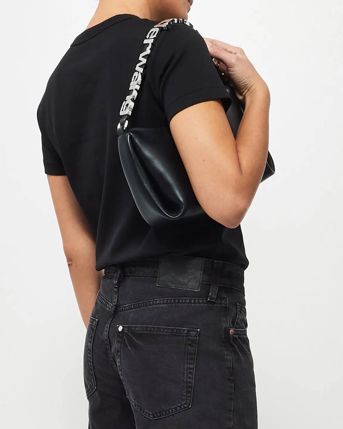 Alexander Wang Black Leather Medium Marquess Hobo Bag