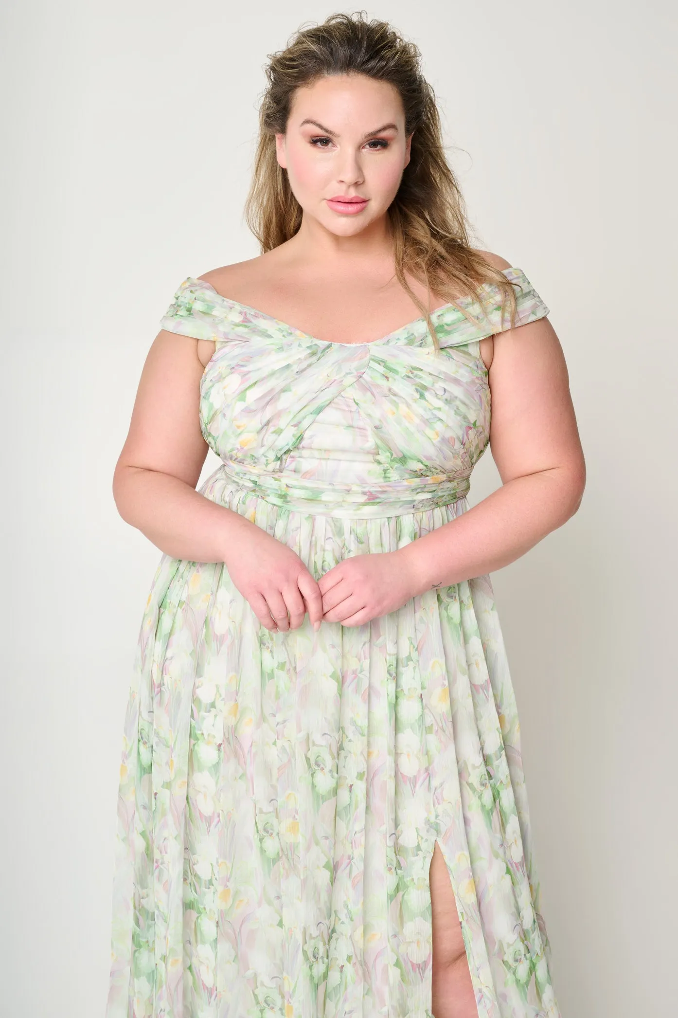 Allegra Off The Shoulder Dress by Adrianna Papell - RENTAL