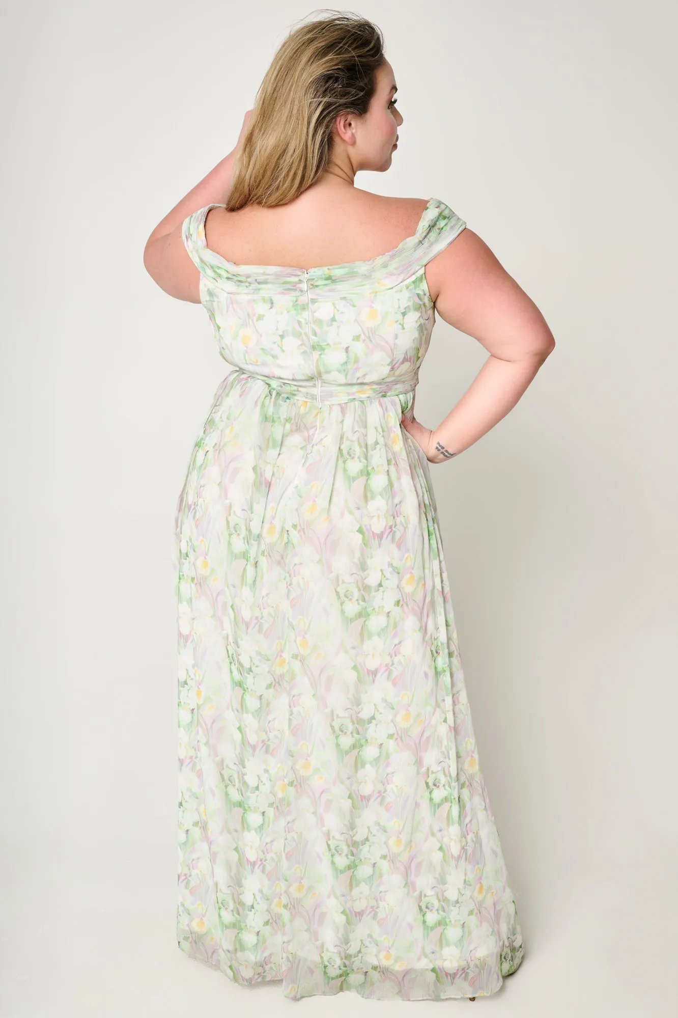 Allegra Off The Shoulder Dress by Adrianna Papell - RENTAL