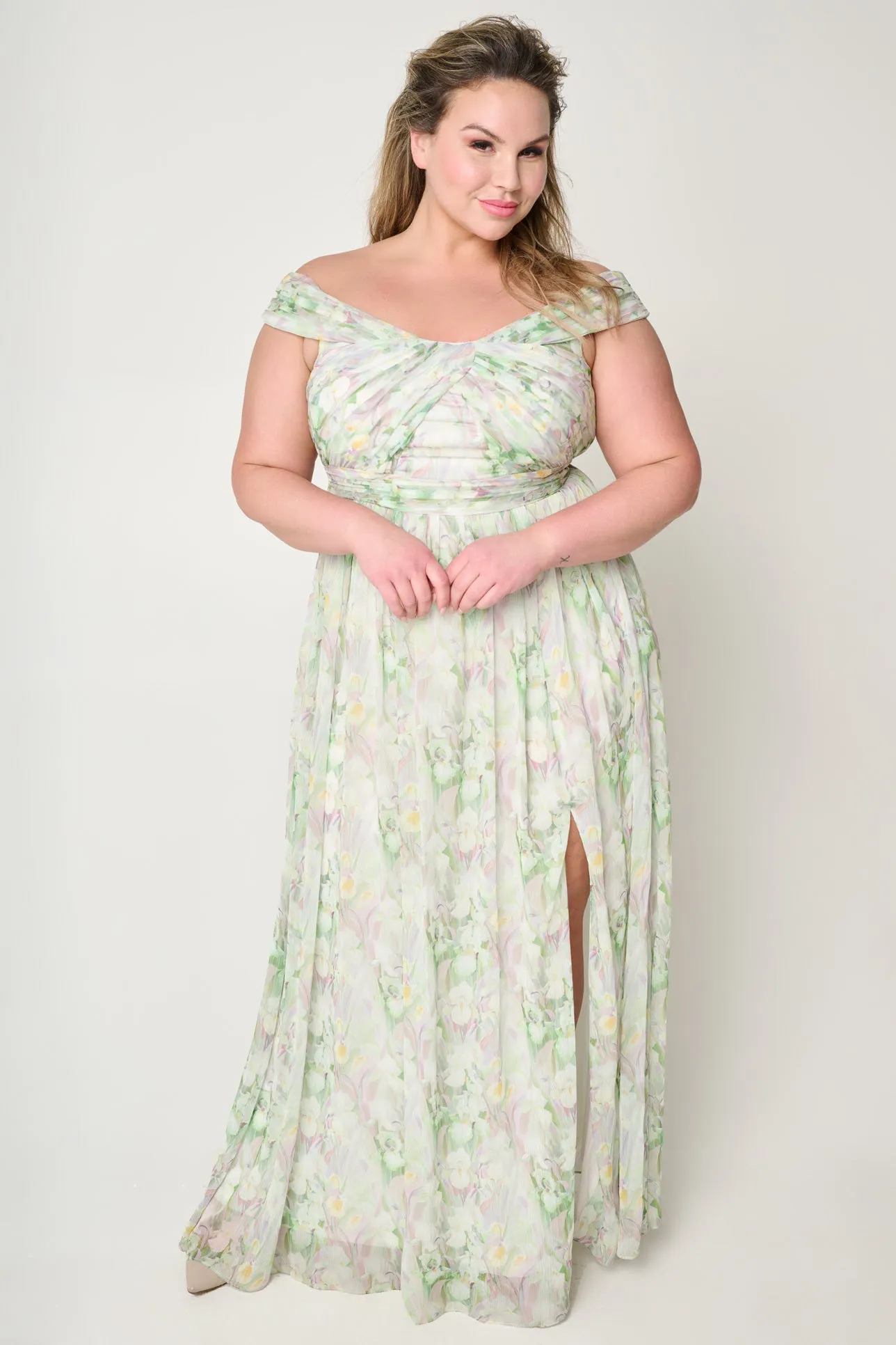 Allegra Off The Shoulder Dress by Adrianna Papell - RENTAL