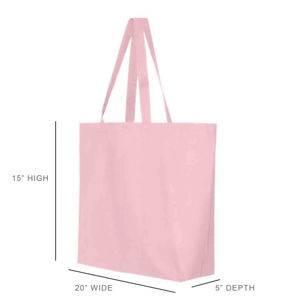 Alpha Xi Delta Pink Canvas Tote Bag with Black Bow