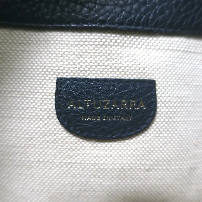 Altuzarra Ghianda Knot Hobo Navy Grained Leather Large Shoulder Bag